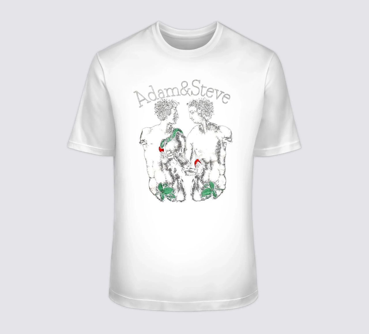 Questione nera Adam e Steve t-shirt da Fewasyes