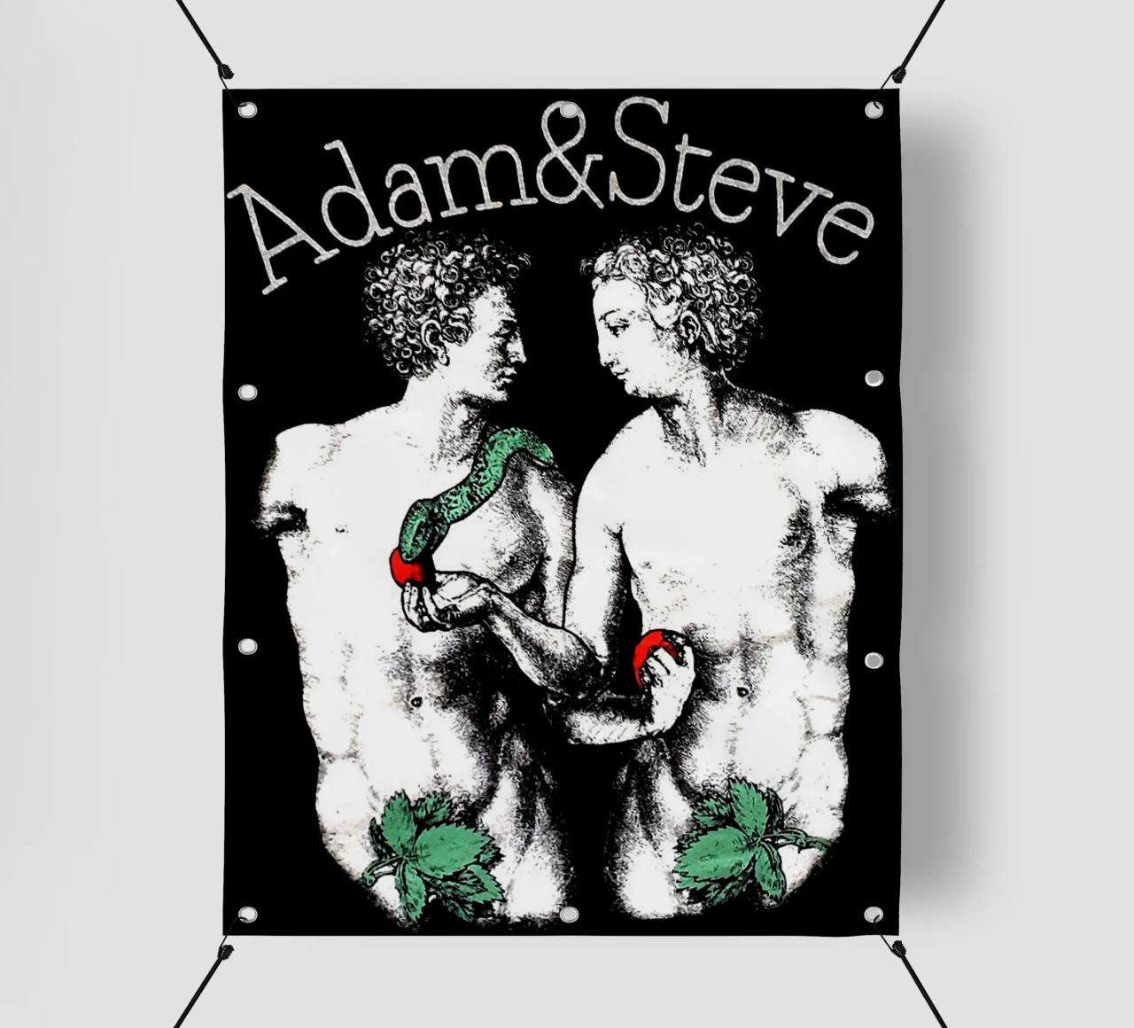 Questione nera Adam e Steve telo in pvc da Fewasyes
