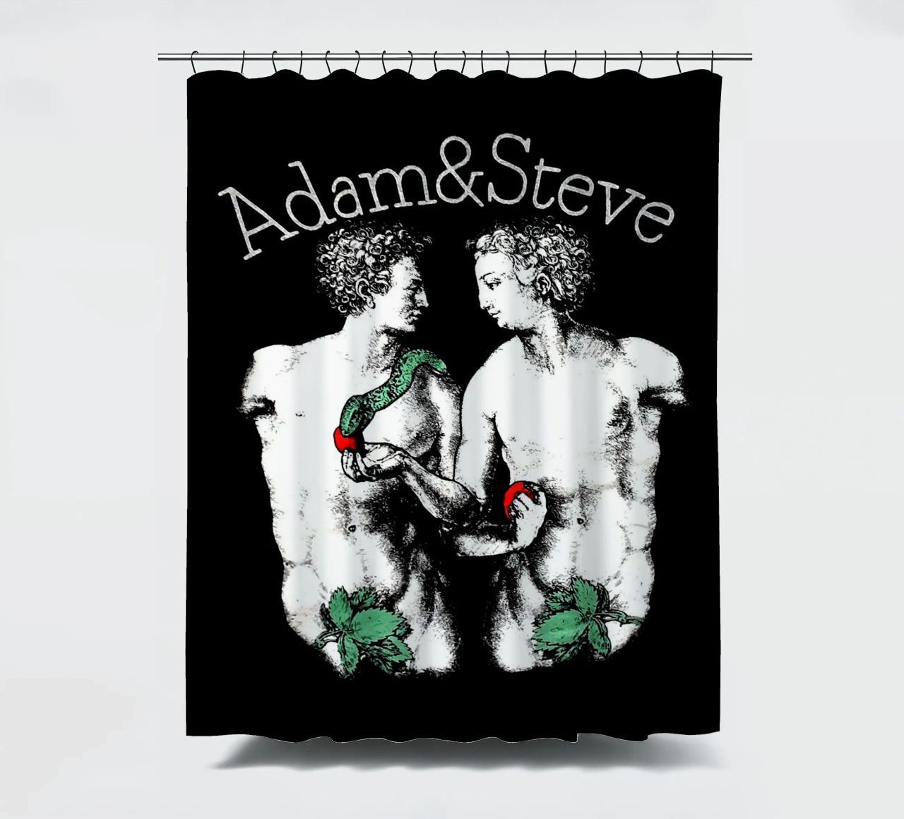 Questione nera Adam e Steve tenda da doccia da Fewasyes
