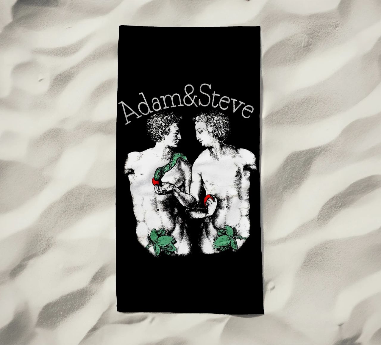 Questione nera Adam e Steve telo mare da Fewasyes