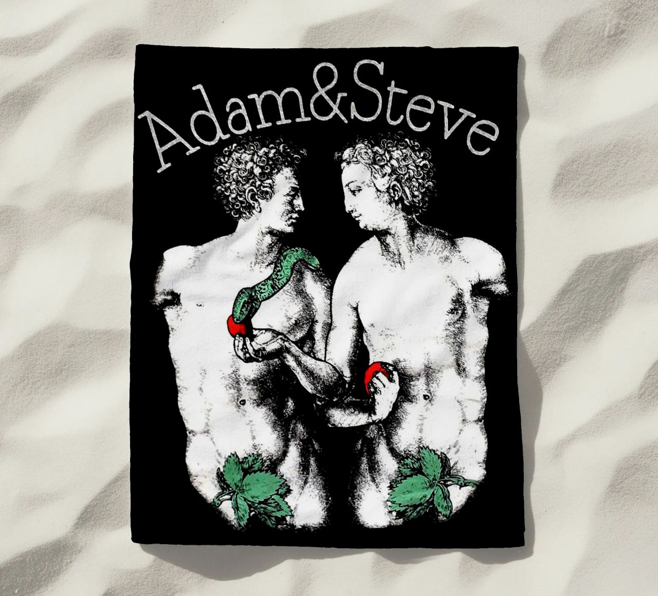 Questione nera Adam e Steve telo mare da Fewasyes