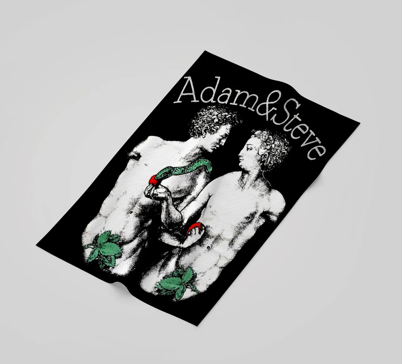 Schwarze Materie Adam und Steve Strandtuch von Fewasyes