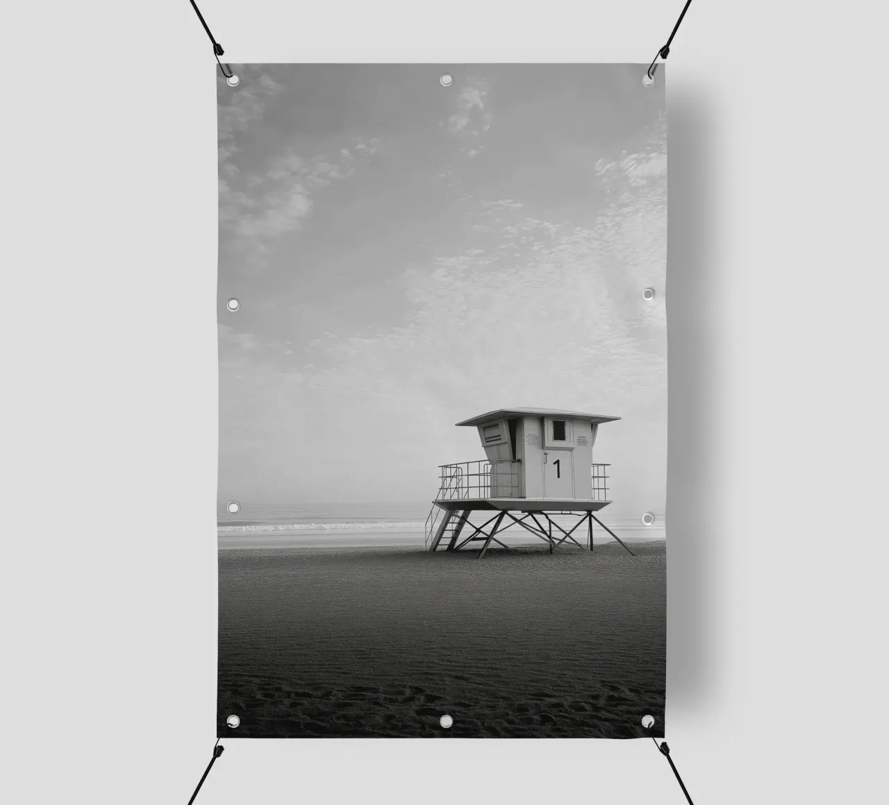 Lifeguard Tower Beach pvc cover by Indigo Tides Art