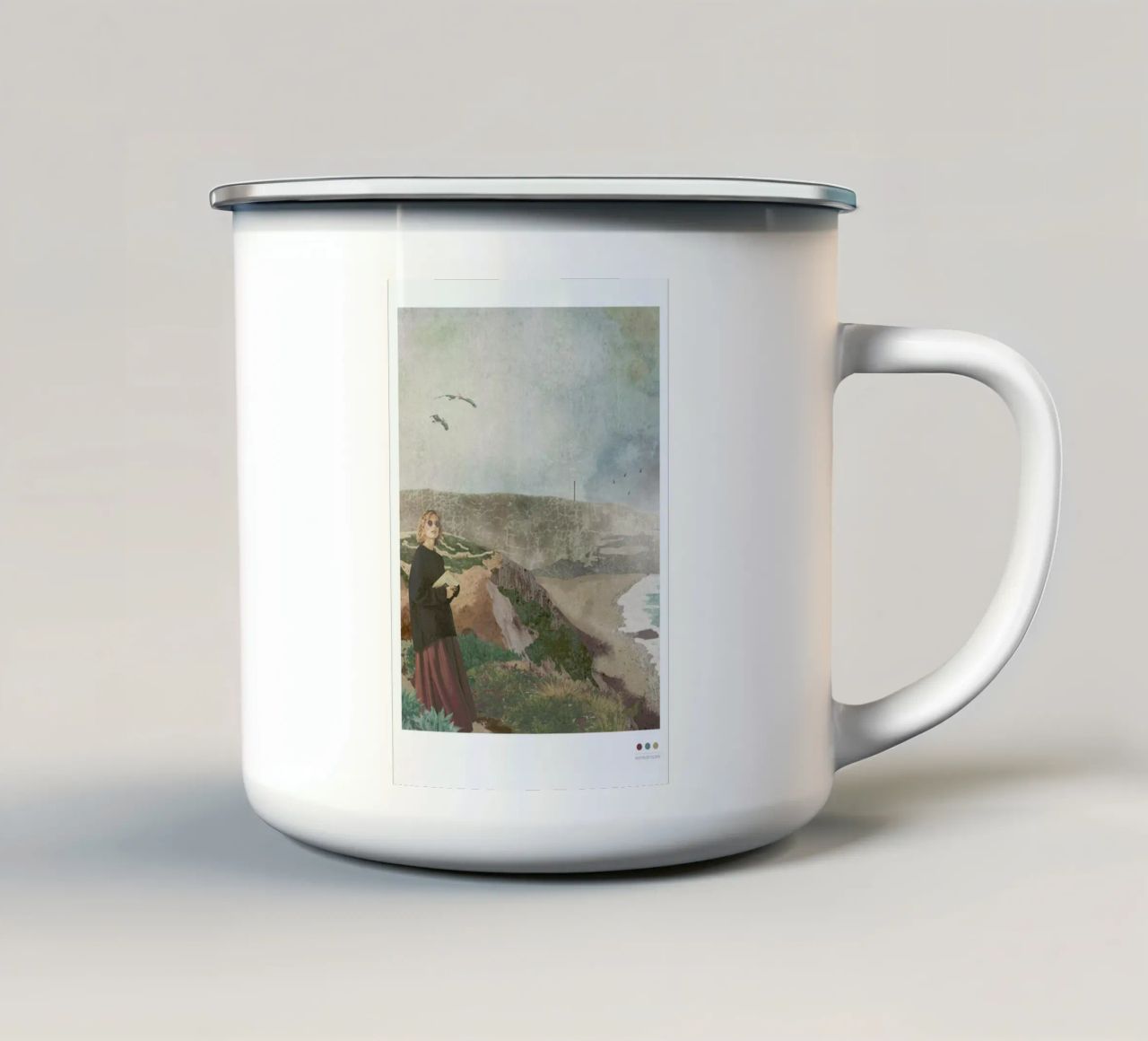 Portugal tazza in smalto da Mathilde Olsen