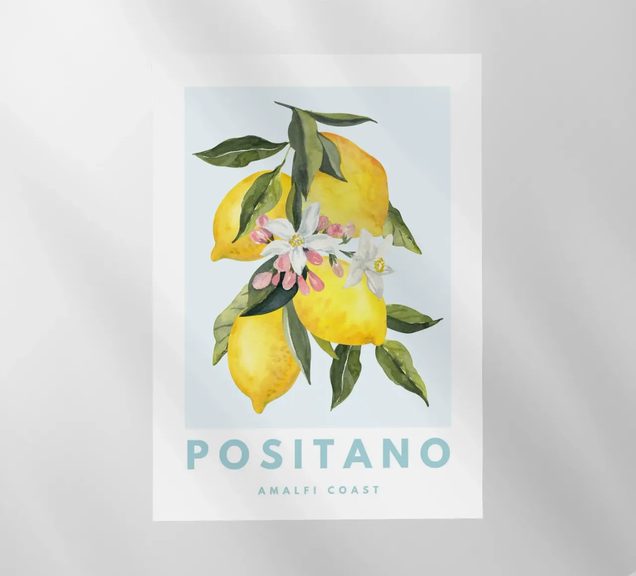 Lemon Print, Positano Poster, Italy Poster pellicola backlit da Bella Studio