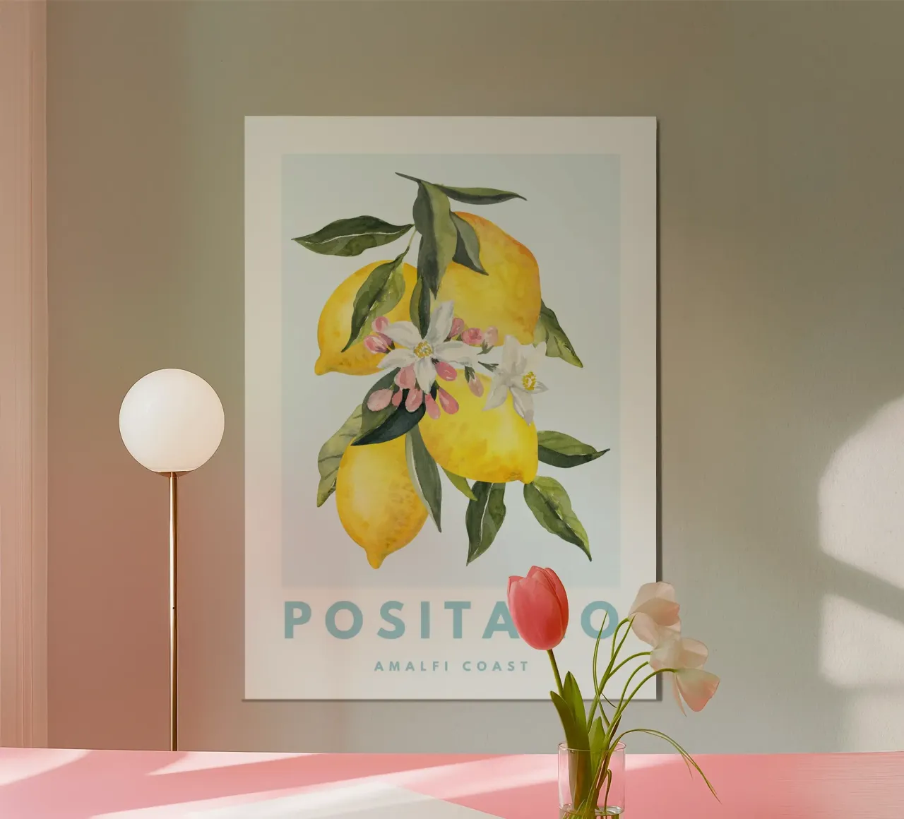 Lemon Print, Positano Poster, Italy Poster hahnemühle by Bella Studio