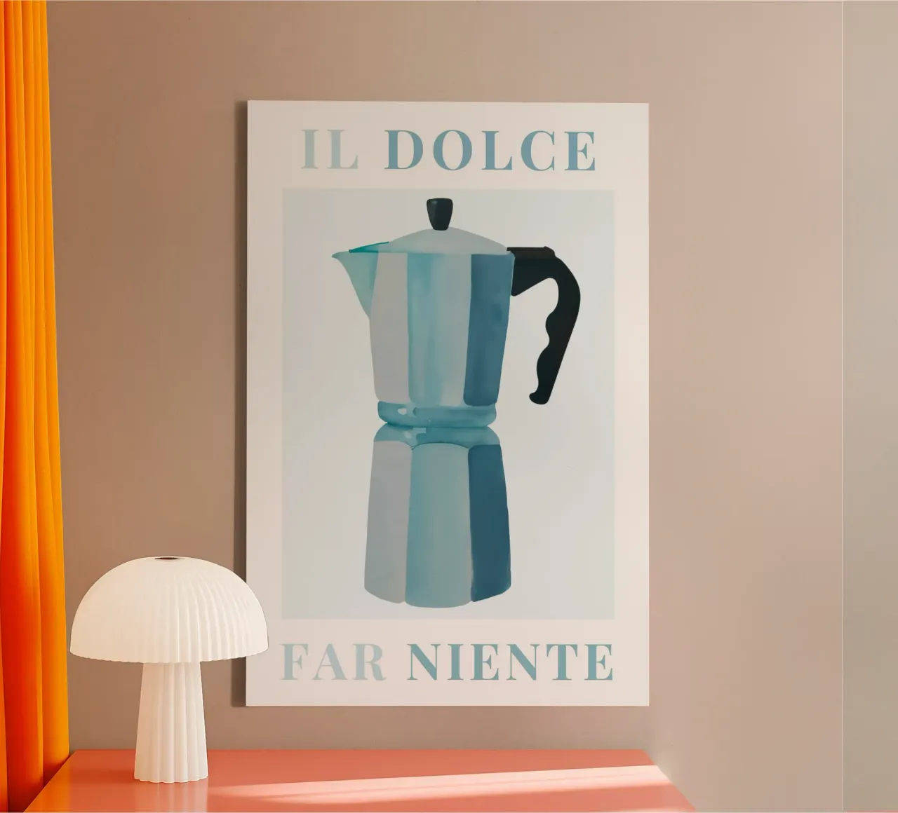 Italiaanse koffie Print, Espresso Print, Koffie minnaar Print canvas met Baklijst van Bella Studio