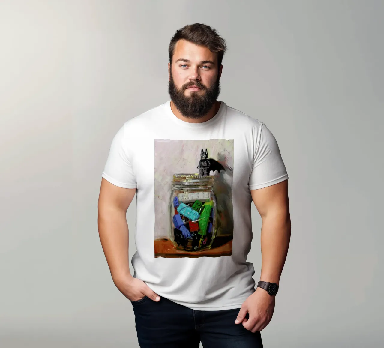 Jar Of Lego t-shirt by Noah Verrier