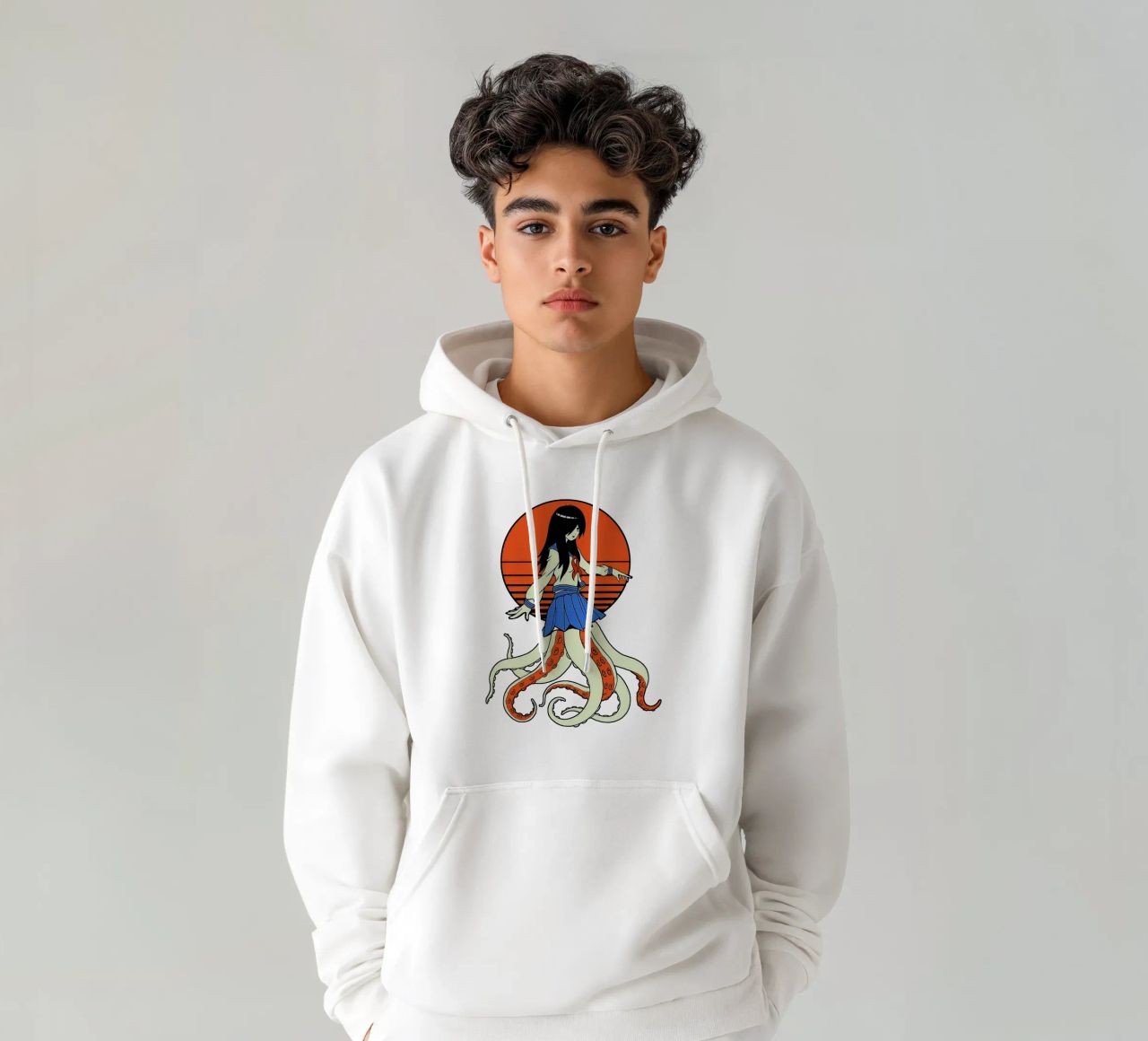 Pulpo Yokai Escolar sudadera con capucha de Fewasyes