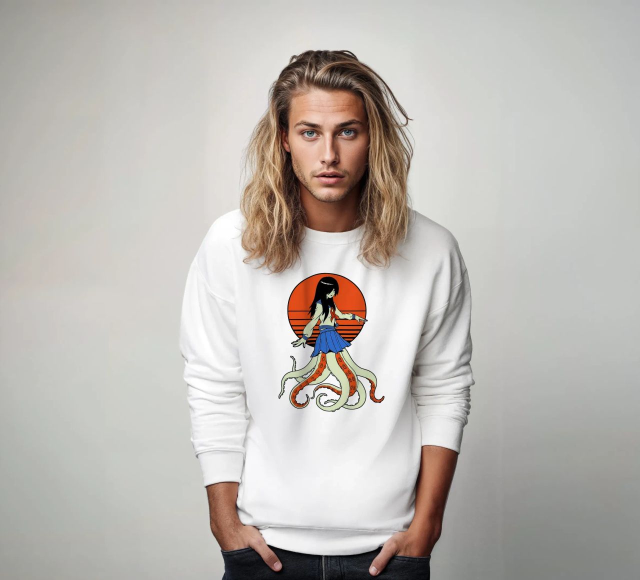 Pulpo Yokai Escolar sudadera de Fewasyes