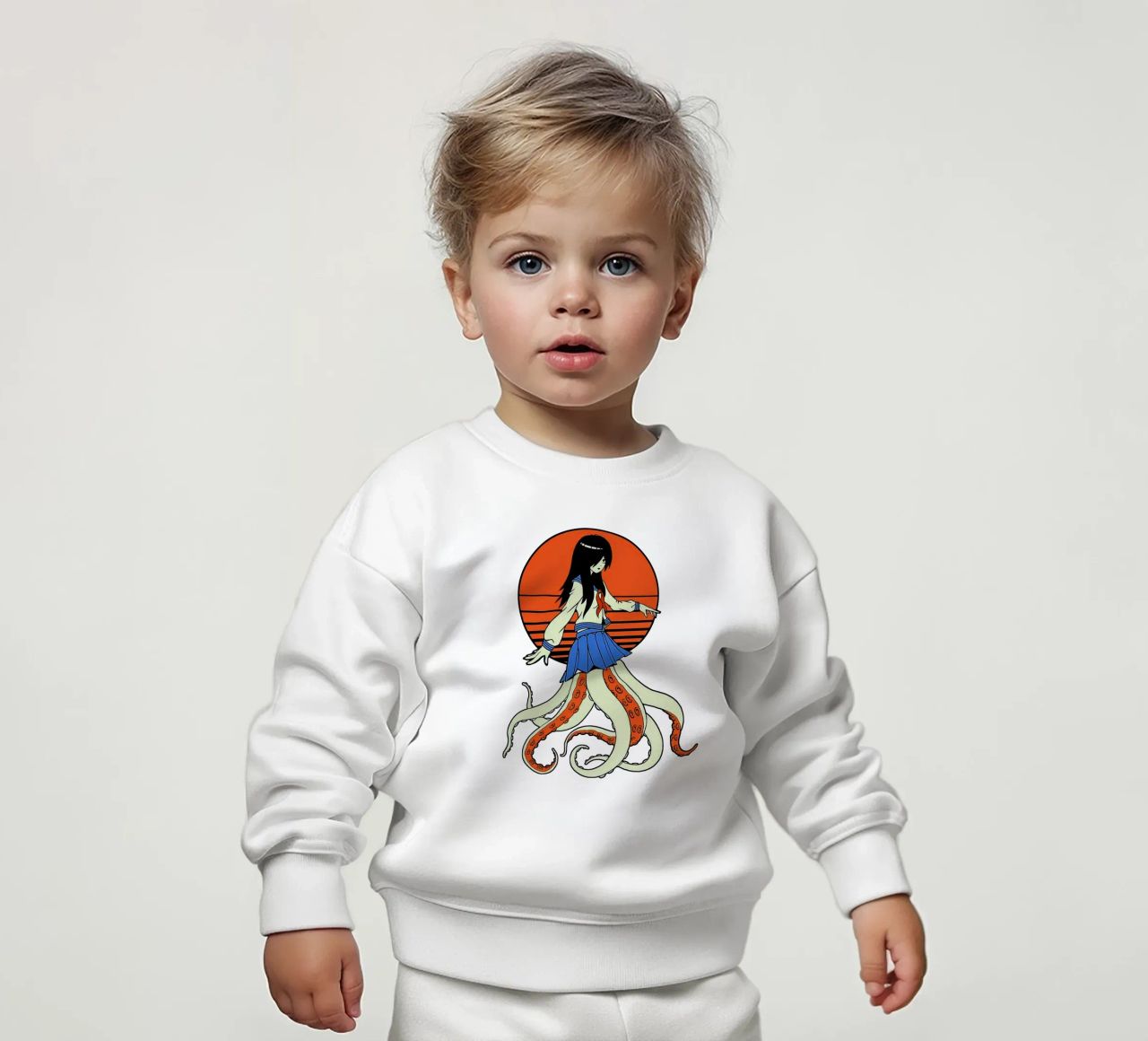 Pulpo Yokai Escolar sudadera de bebé de Fewasyes