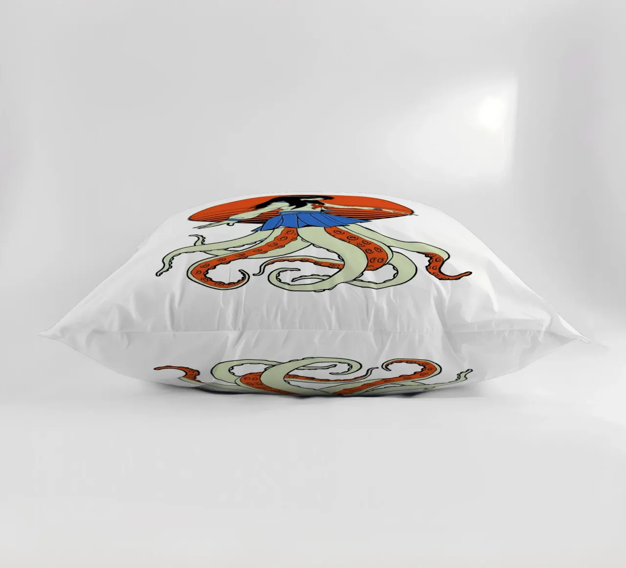 Octopus Yokai School Girl cuscino da Fewasyes