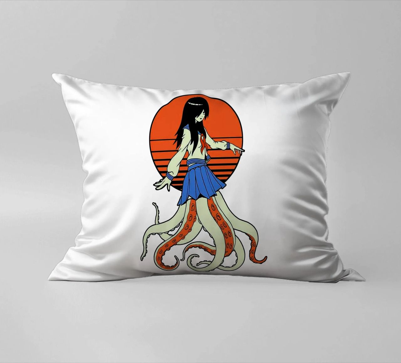 Octopus Yokai School Girl cuscino da Fewasyes