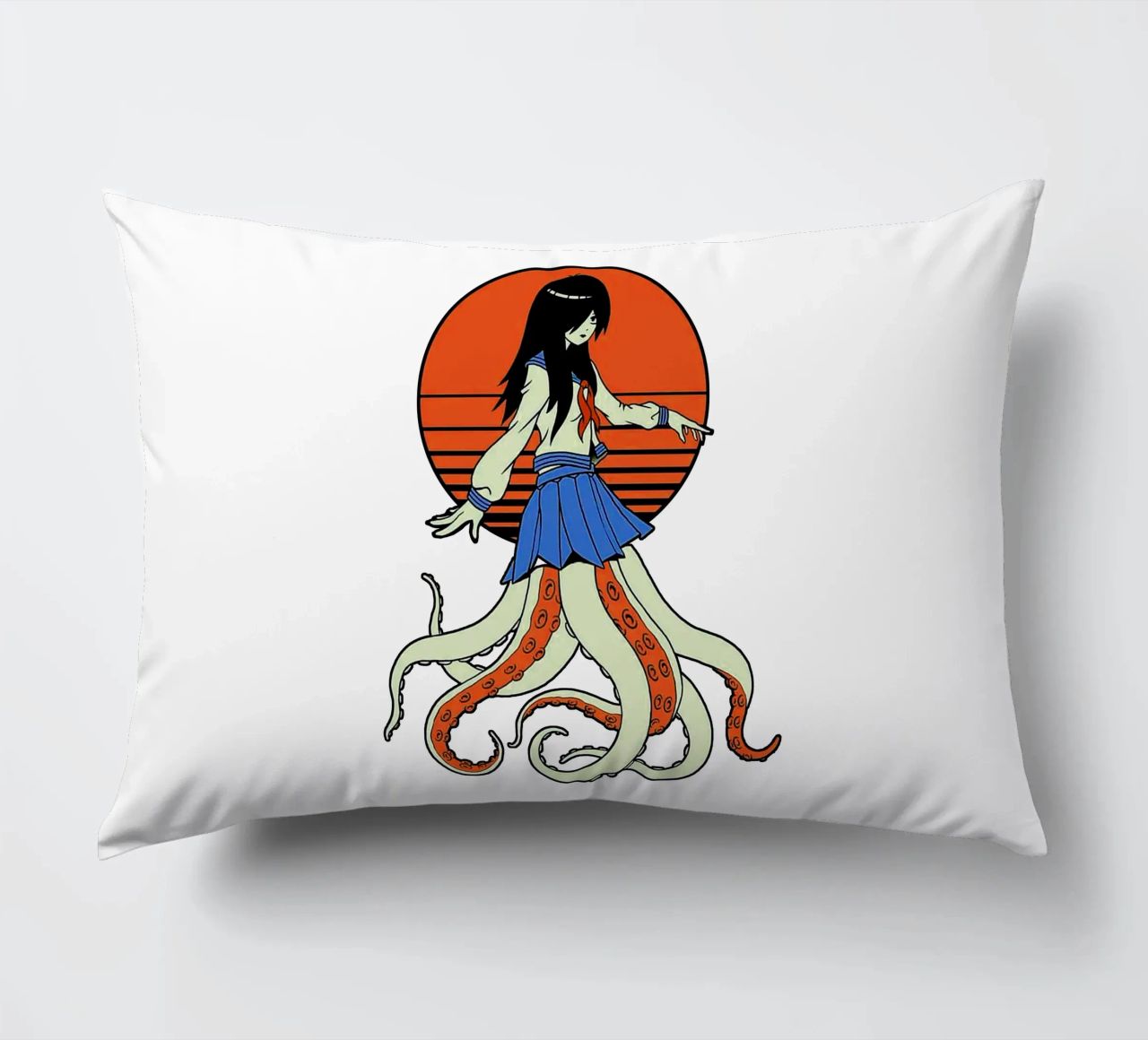 Octopus Yokai School Girl cuscino da Fewasyes