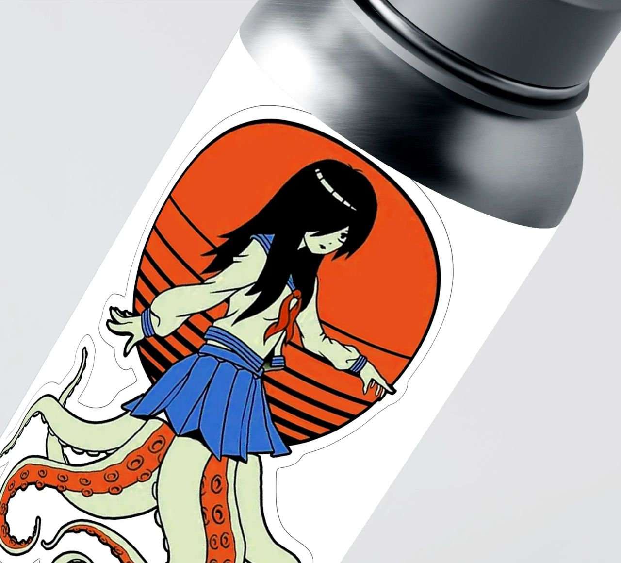 Pulpo Yokai Escolar pegatina de Fewasyes