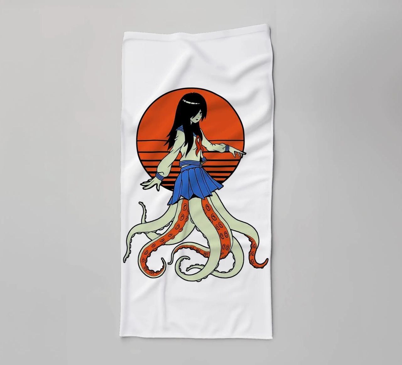 Pulpo Yokai Escolar toalla de baño de Fewasyes