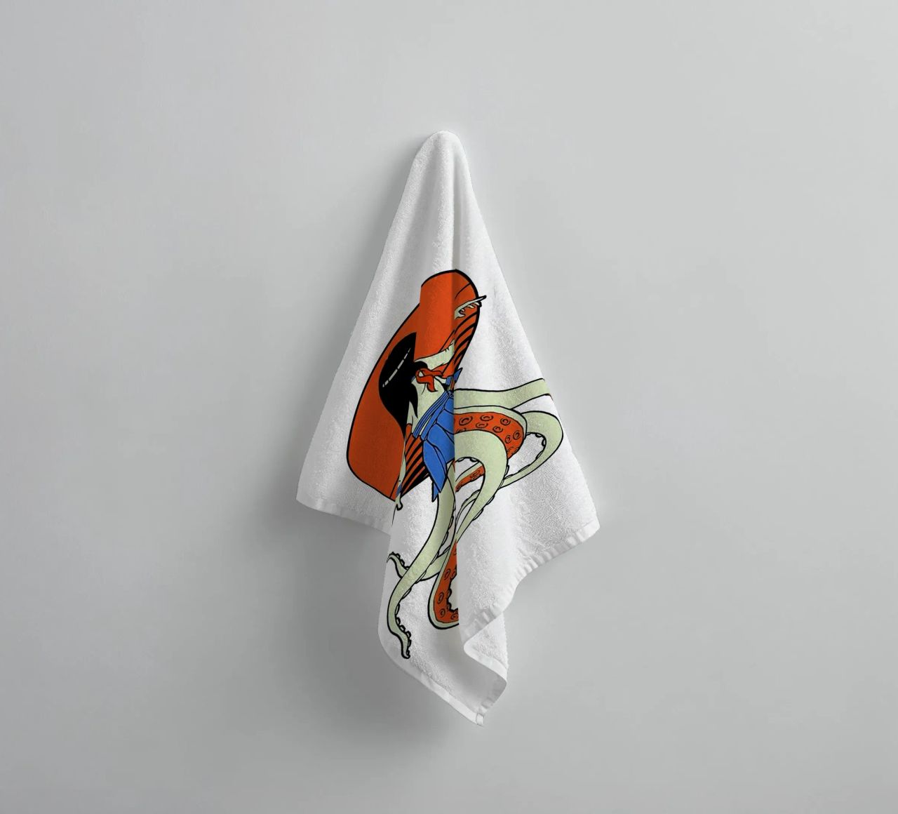 Pulpo Yokai Escolar toalla de baño de Fewasyes
