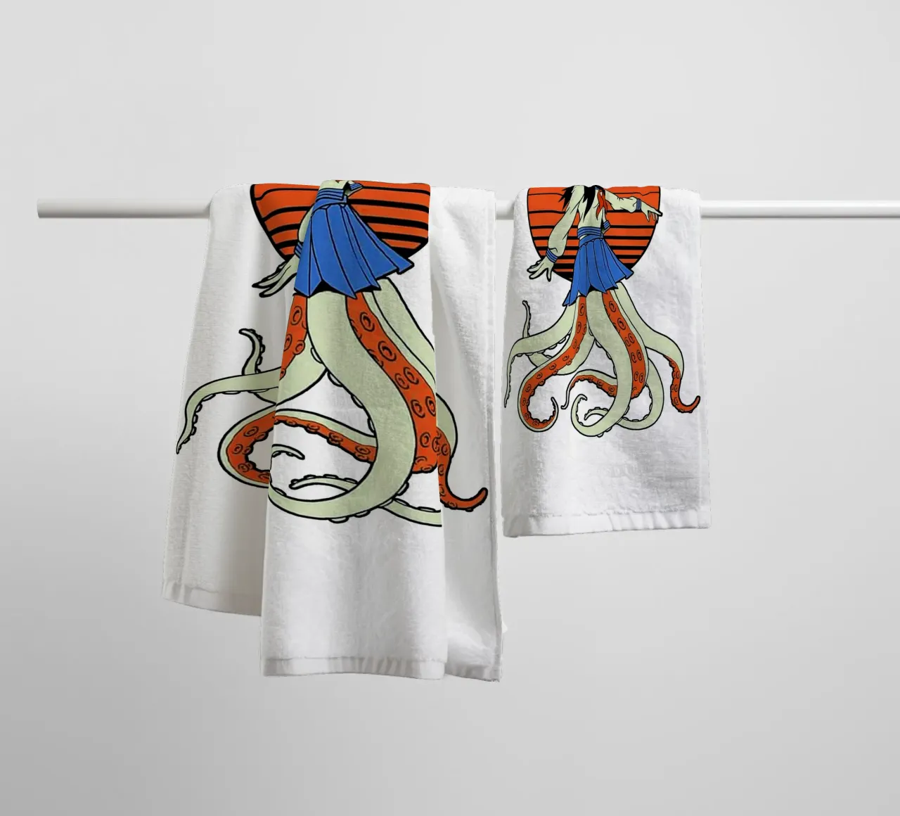Octopus Yokai Schulmädchen Handtuch von Fewasyes