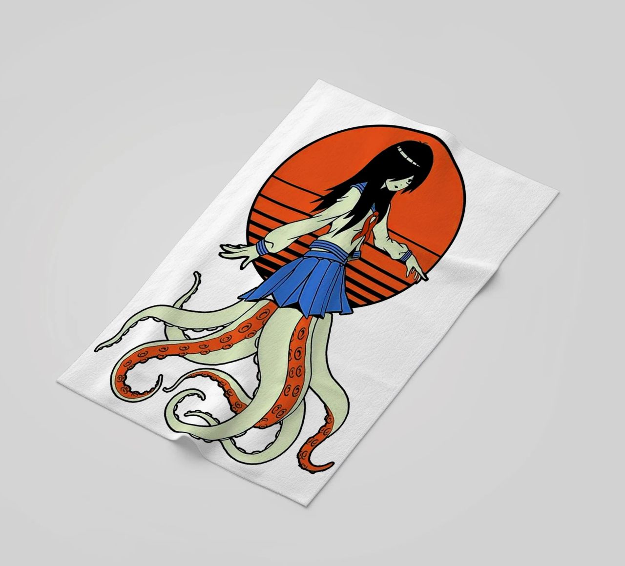 Octopus Yokai School Girl telo mare da Fewasyes
