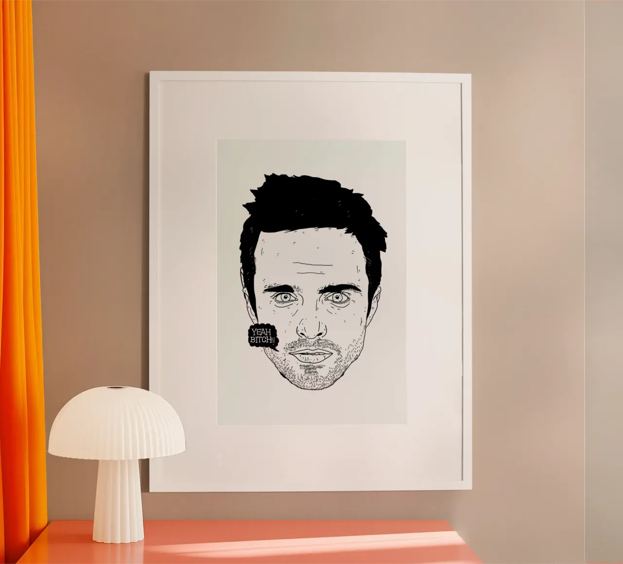 Jesse Pinkman poster con telaio in legno da Nick Cocozza