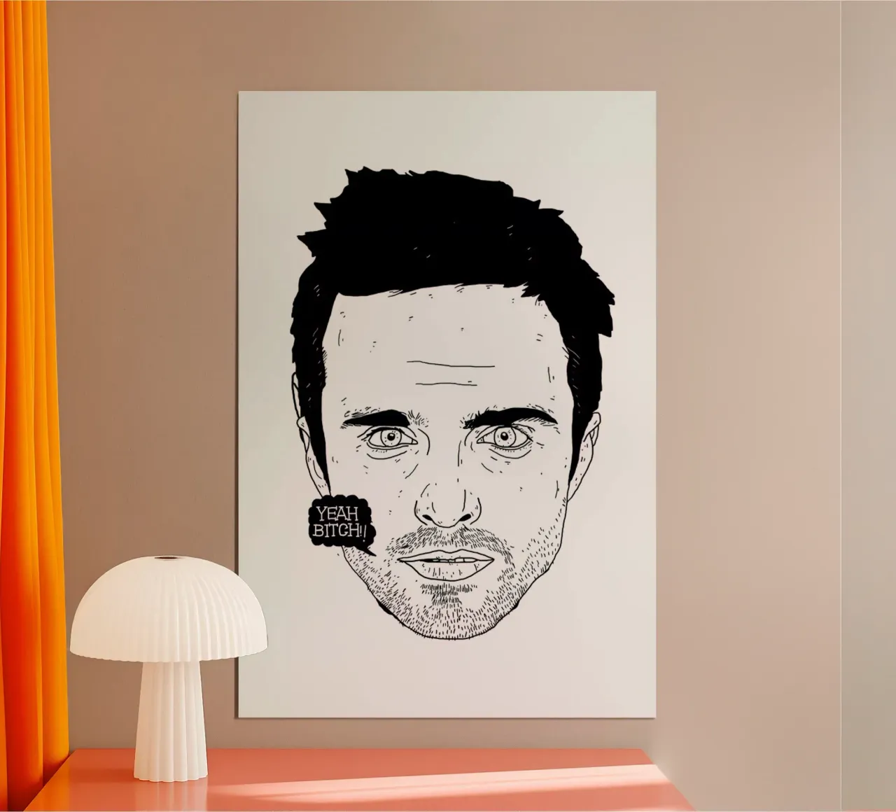 Jesse Pinkman poster con telaio in legno da Nick Cocozza