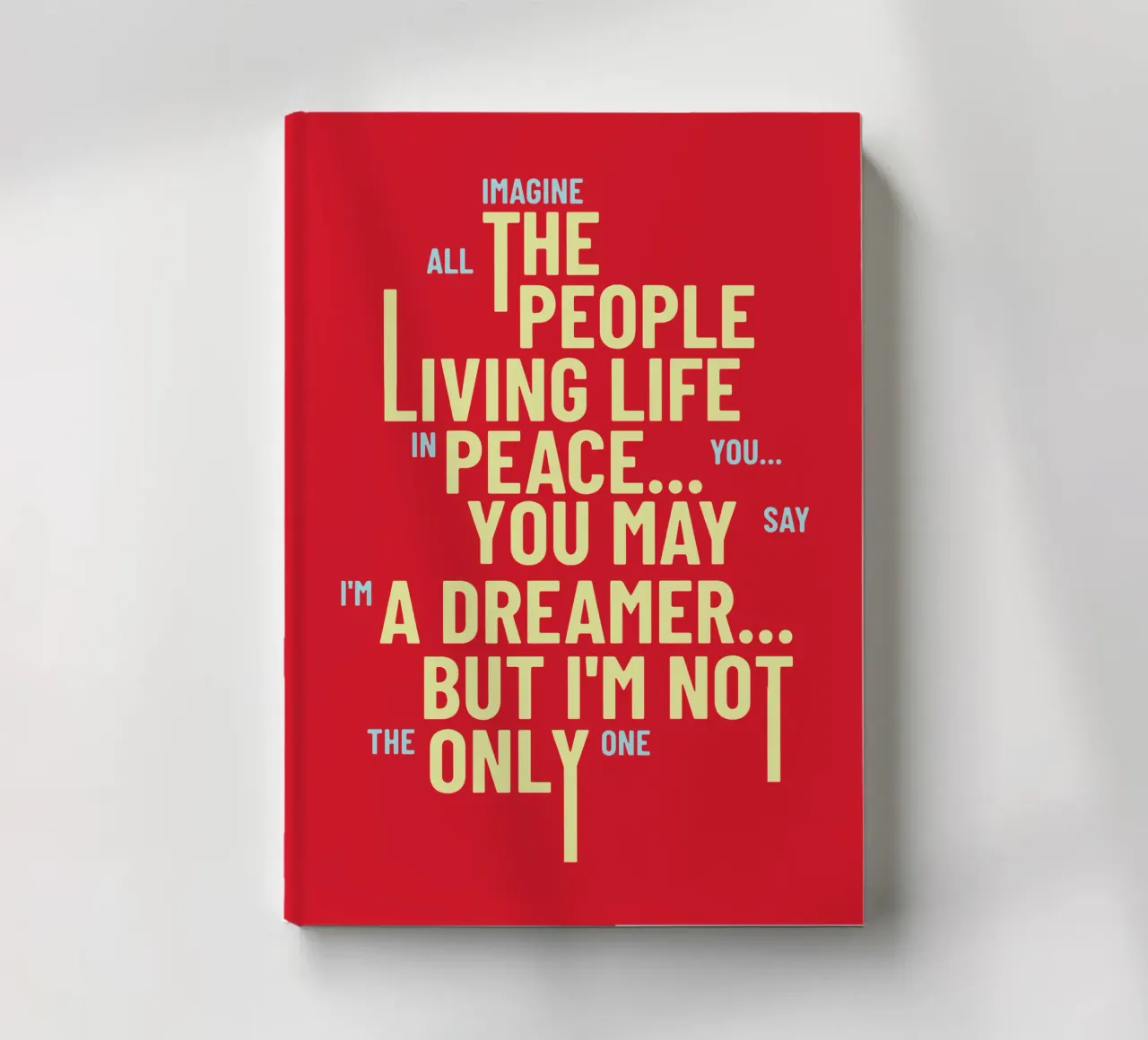 Imagine (Text art) notebook by Gunawan Rb