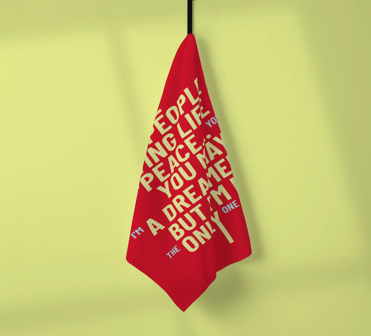 Imagine (Text art) torchon de Gunawan Rb