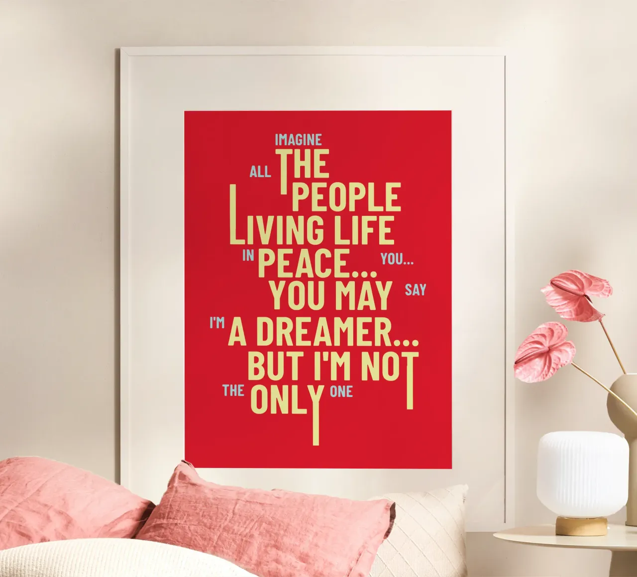 Imagine (Textkunst) Poster von Gunawan Rb