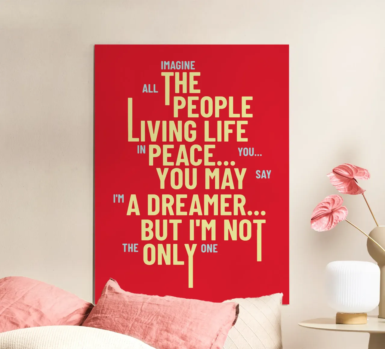 Imagine (Textkunst) Poster von Gunawan Rb