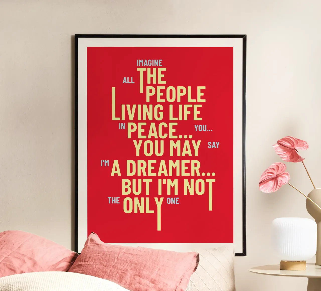 Imagine (Textkunst) Poster von Gunawan Rb