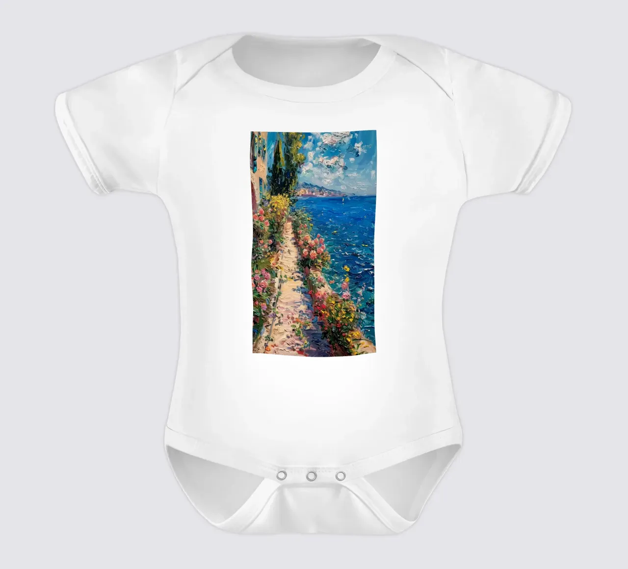 Claude Monet Strada della spiaggia body neonato maniche corte da belong shop