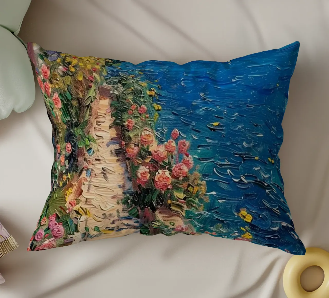 Claude Monet Strada della spiaggia cuscino da belong shop