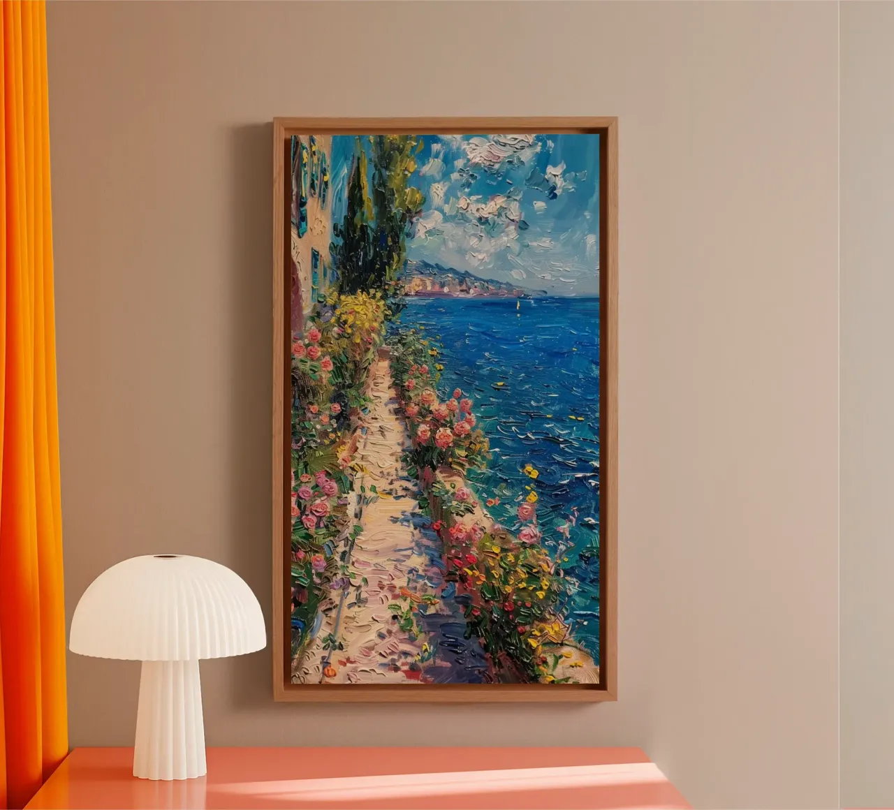 Claude Monet Strada della spiaggia tela con Cornice a cassetta da belong shop