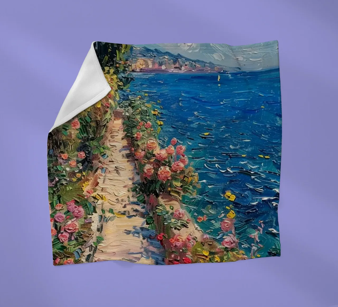Claude Monet Strada della spiaggia coperta in pile da belong shop