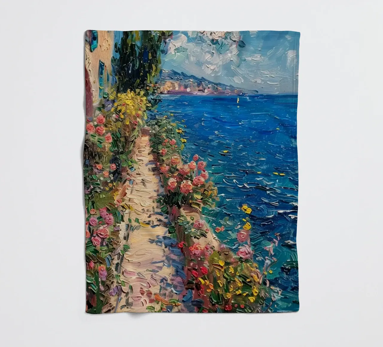 Claude Monet Strada della spiaggia coperta in pile da belong shop