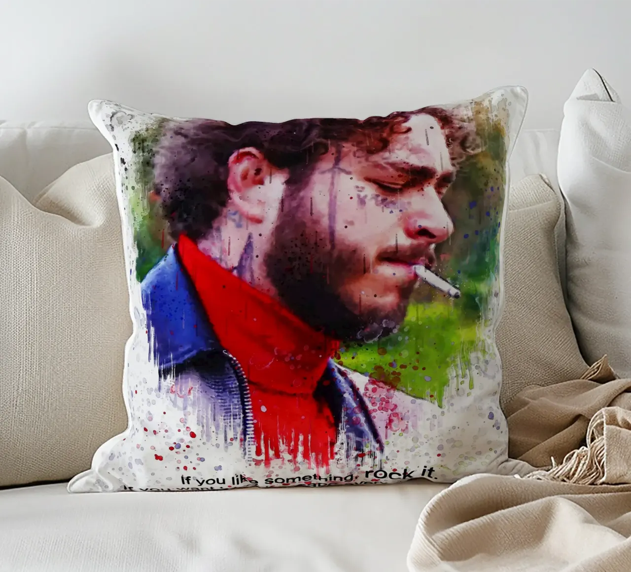 Post Malone Quotes cuscino da Gunawan Rb