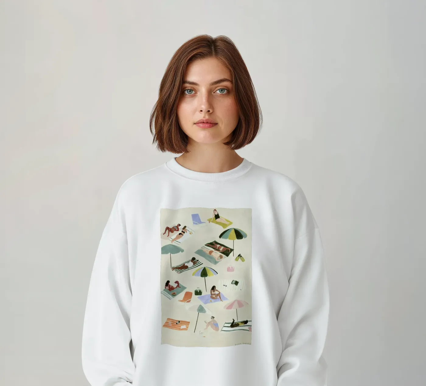 Sunbathing sweatshirt van Isabelle Vandeplassche