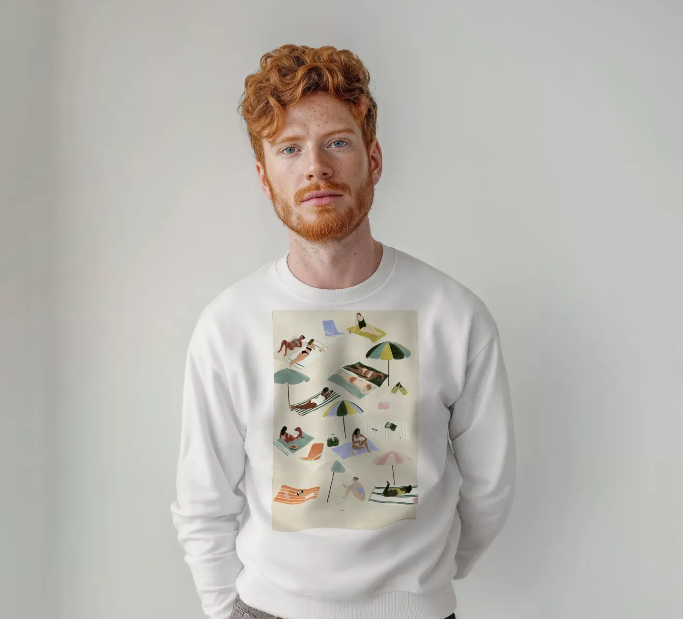 Sunbathing sweatshirt by Isabelle Vandeplassche