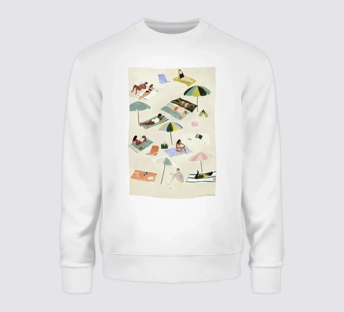Sunbathing sweatshirt by Isabelle Vandeplassche