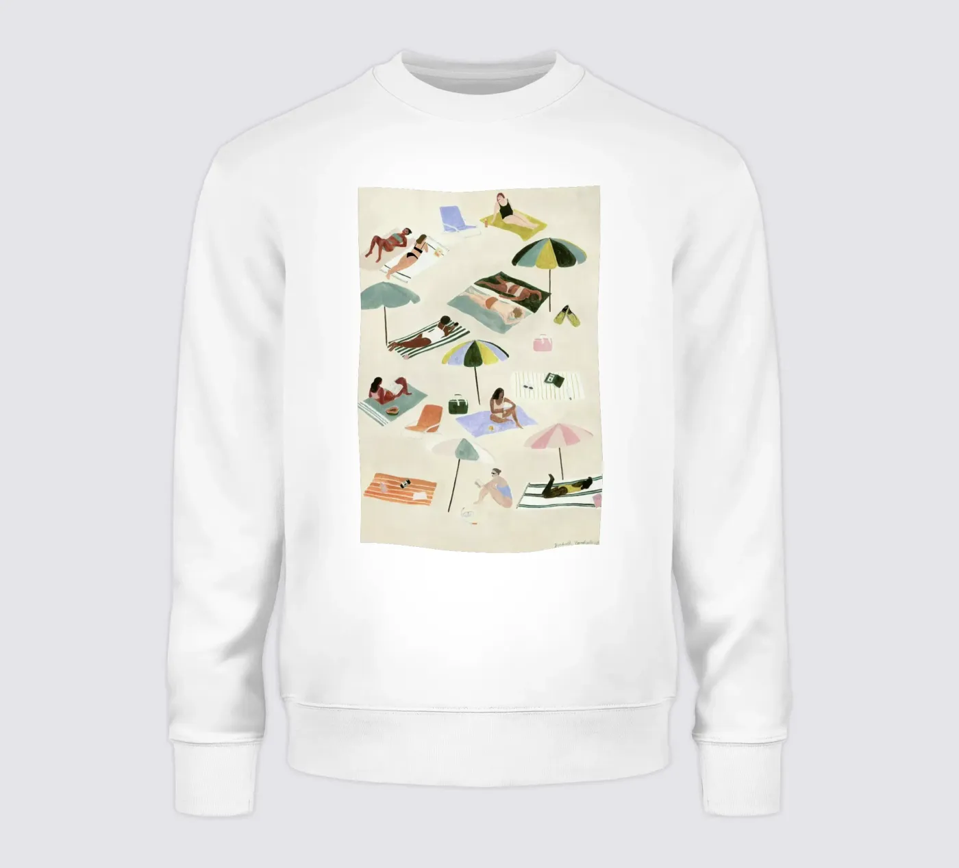 Sunbathing sweatshirt van Isabelle Vandeplassche