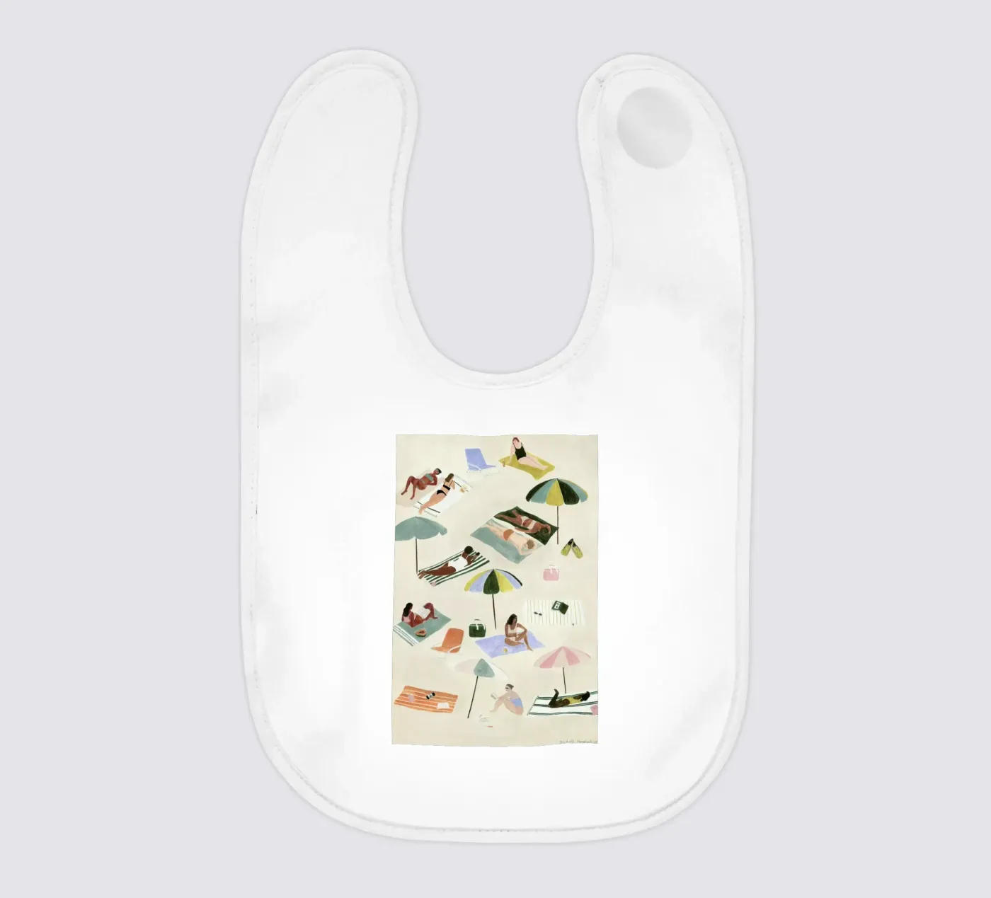 Sunbathing baby slabbetje van Isabelle Vandeplassche