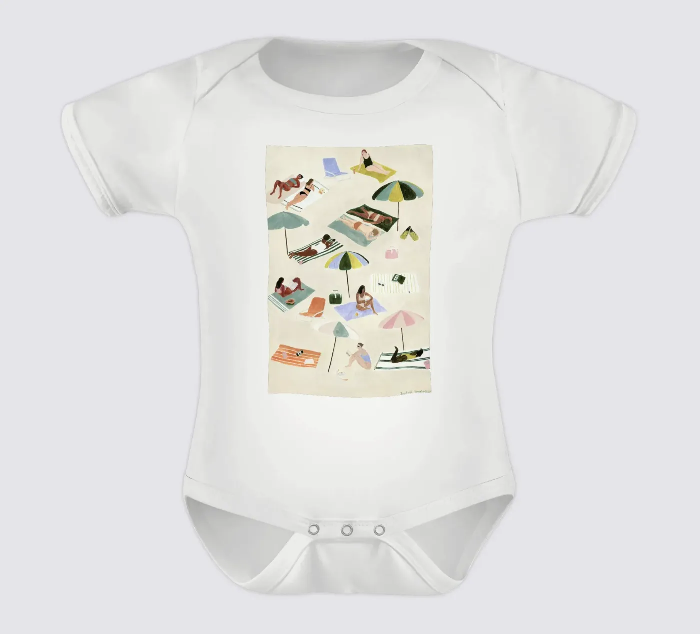 Sunbathing Kurzarm Babybody von Isabelle Vandeplassche