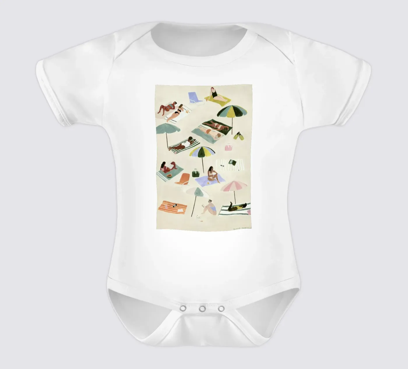 Sunbathing Kurzarm Babybody von Isabelle Vandeplassche