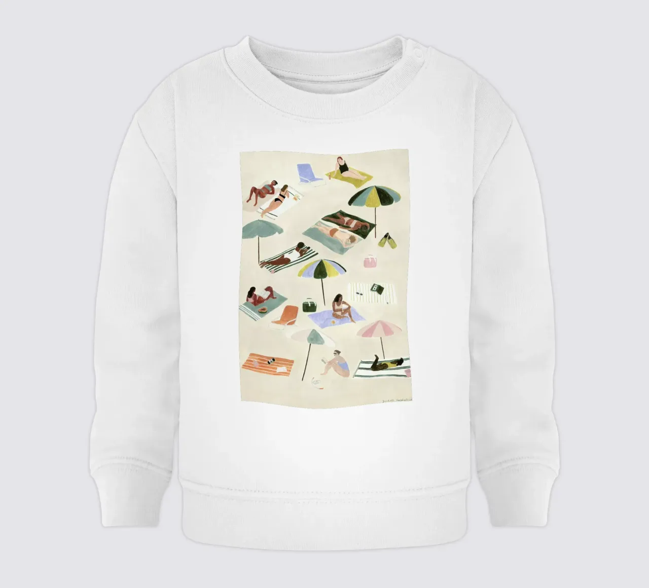 Sunbathing felpa neonato da Isabelle Vandeplassche