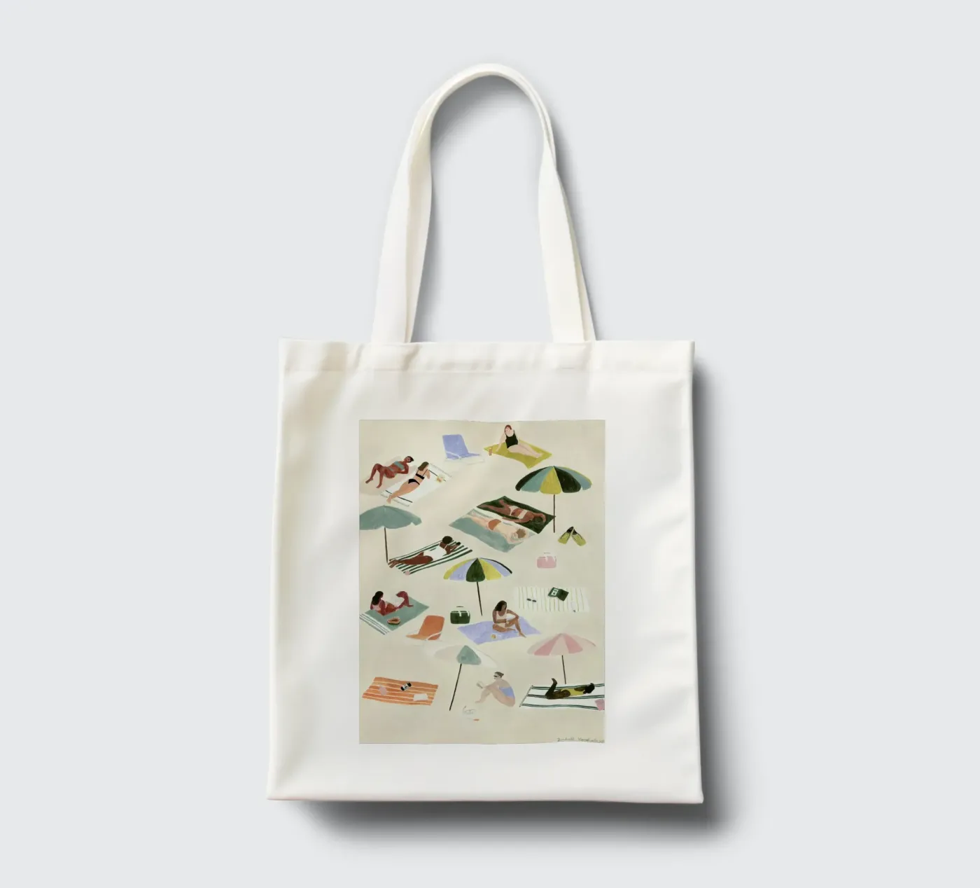 Sunbathing tote bag by Isabelle Vandeplassche