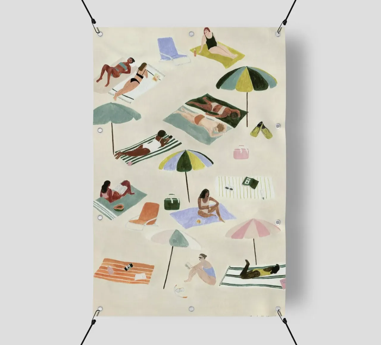 Sunbathing telo in pvc da Isabelle Vandeplassche