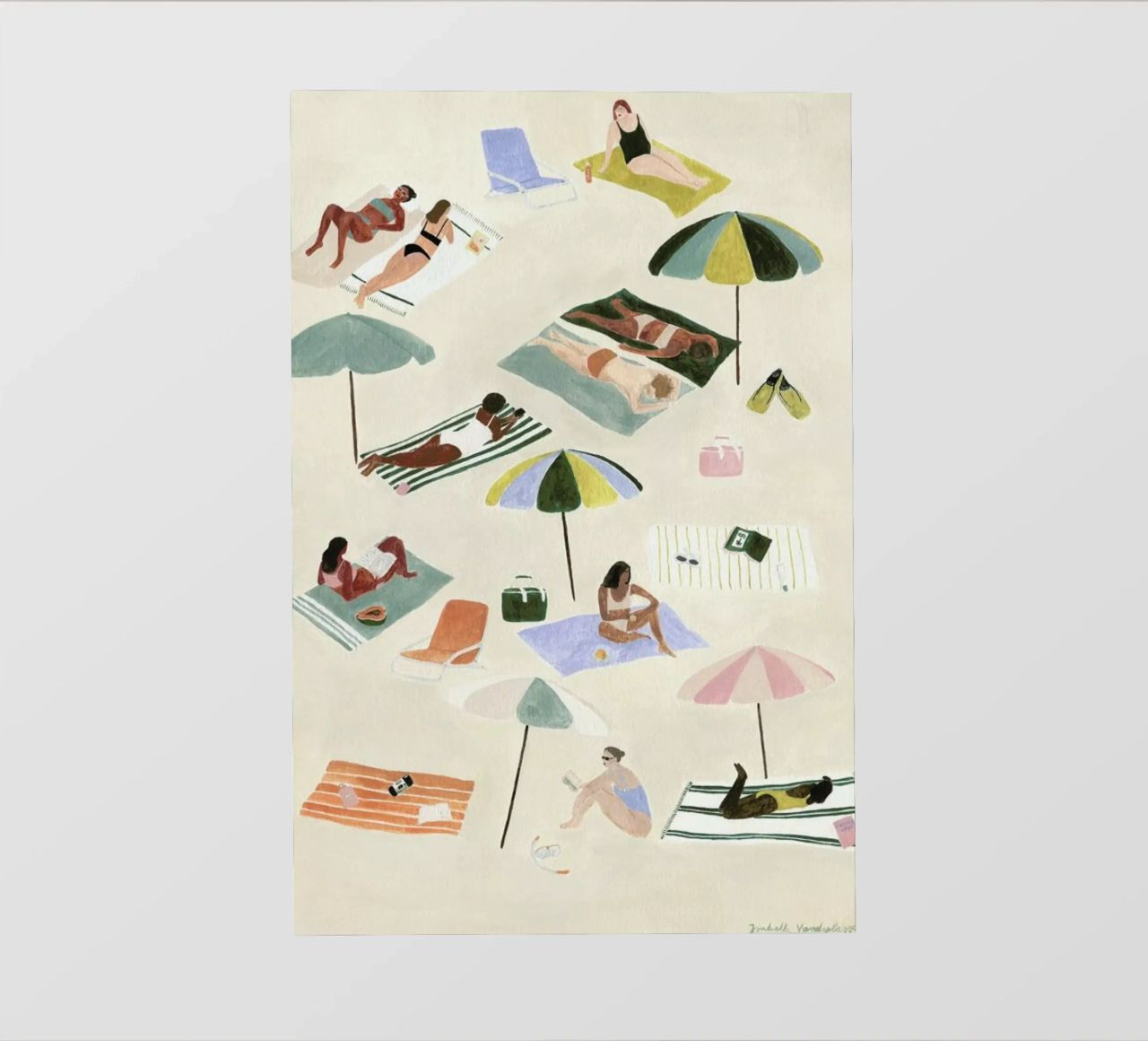 Sunbathing telo in pvc da Isabelle Vandeplassche
