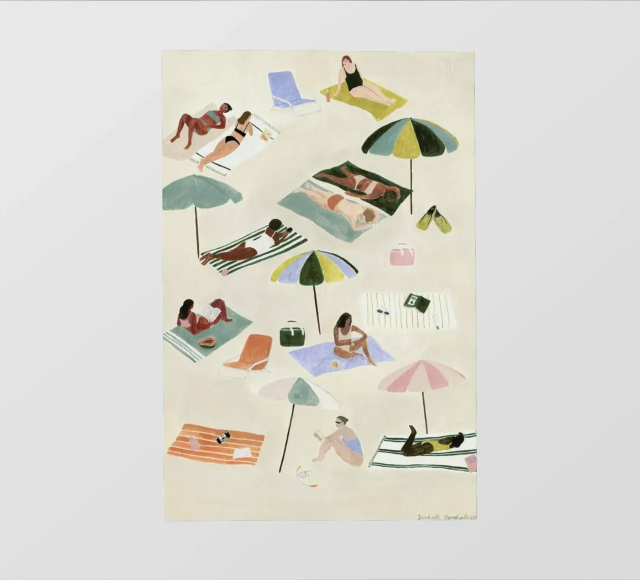 Sunbathing telo in pvc da Isabelle Vandeplassche