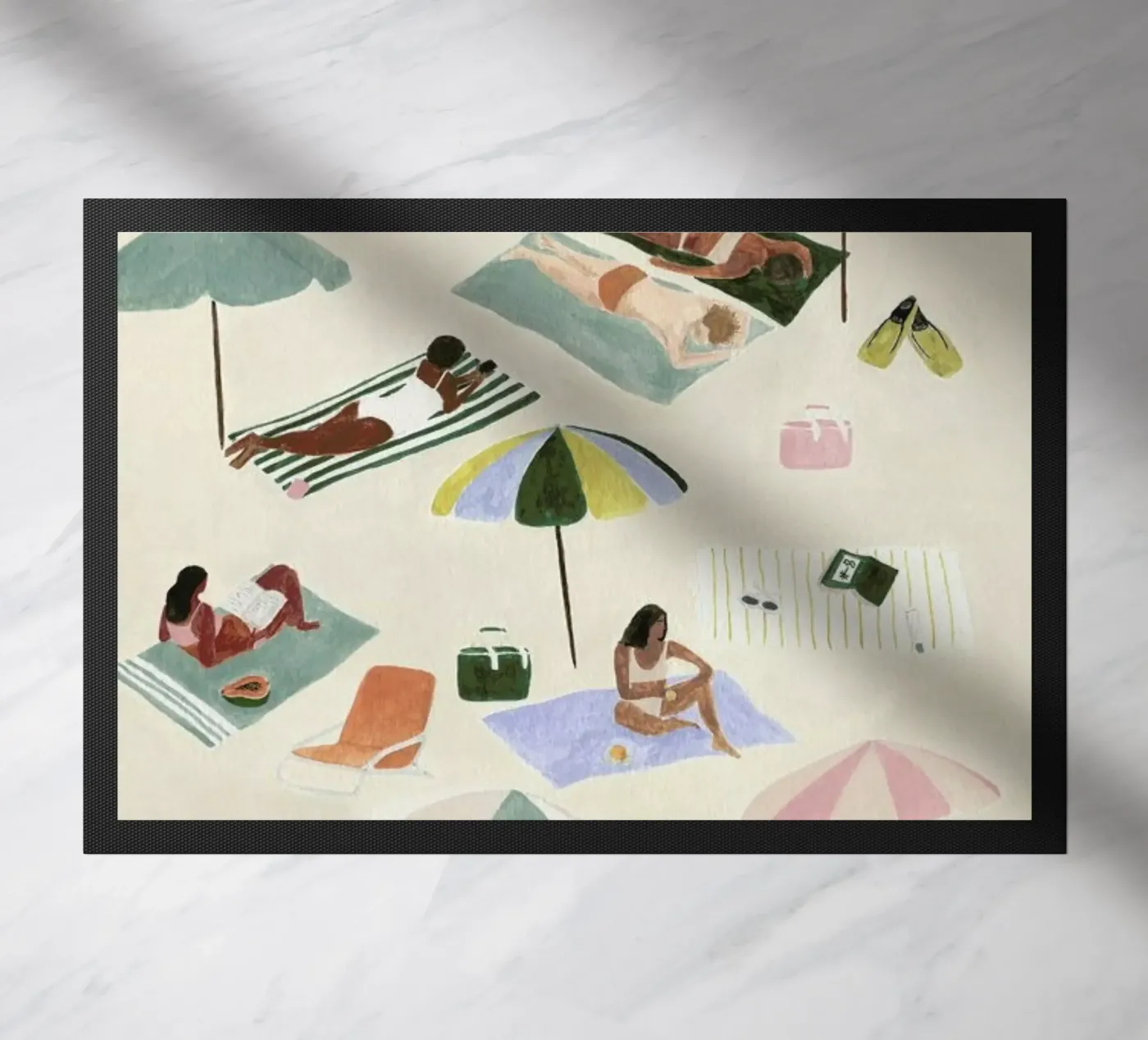 Sunbathing Fußmatte von Isabelle Vandeplassche