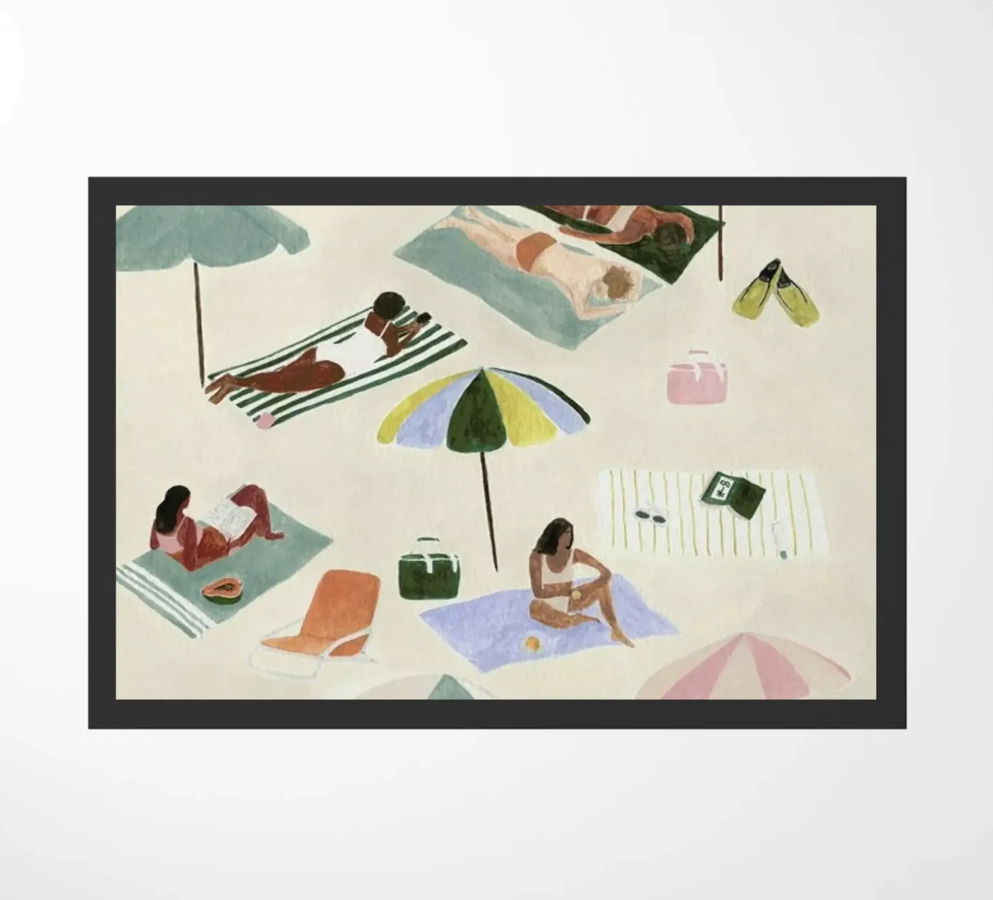 Sunbathing doormat by Isabelle Vandeplassche